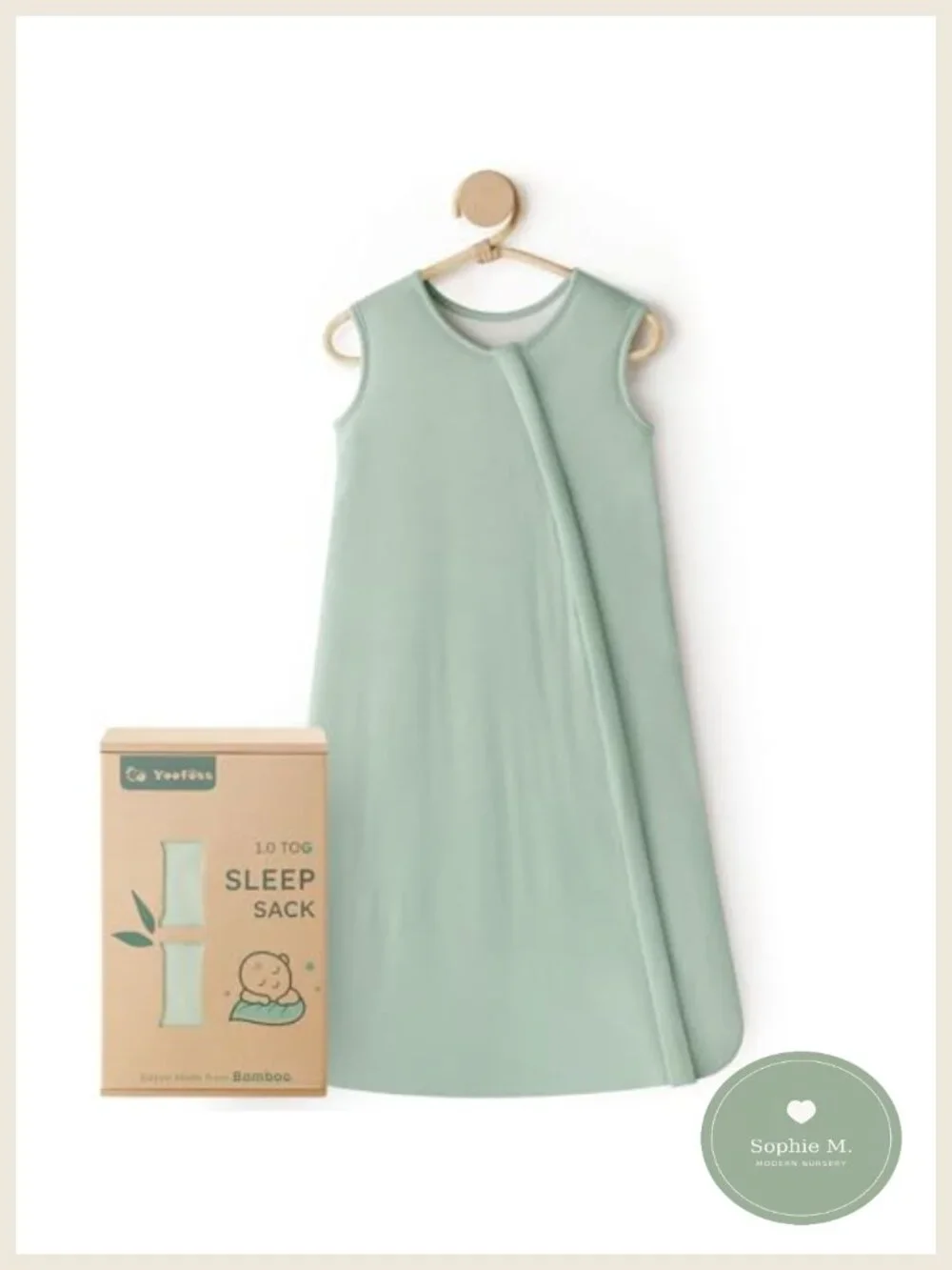 Rayon from Bamboo Baby Sleep Sack 1.0 Tog 2-Way Zipper Sleeveless